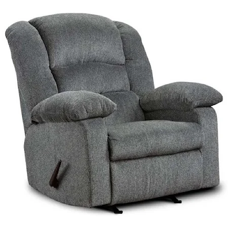 Casual Recliner with Pillow Arms